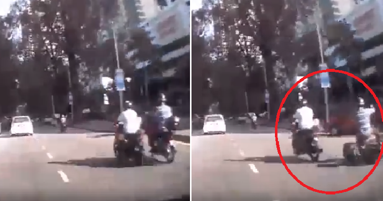 Elderly M'sian Suffers Injuries After Man Outrageously Kicked Him Off His Motorcycle - WORLD OF BUZZ 2