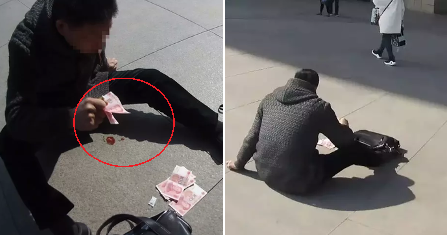 Man Suffers Heart Attack, Tossed Out Cash to Get The Attention of Passersby - WORLD OF BUZZ