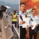 These Dedicated Police Officers Helped Clear a Major Accident on The Penang Bridge in 4 Hours - WORLD OF BUZZ
