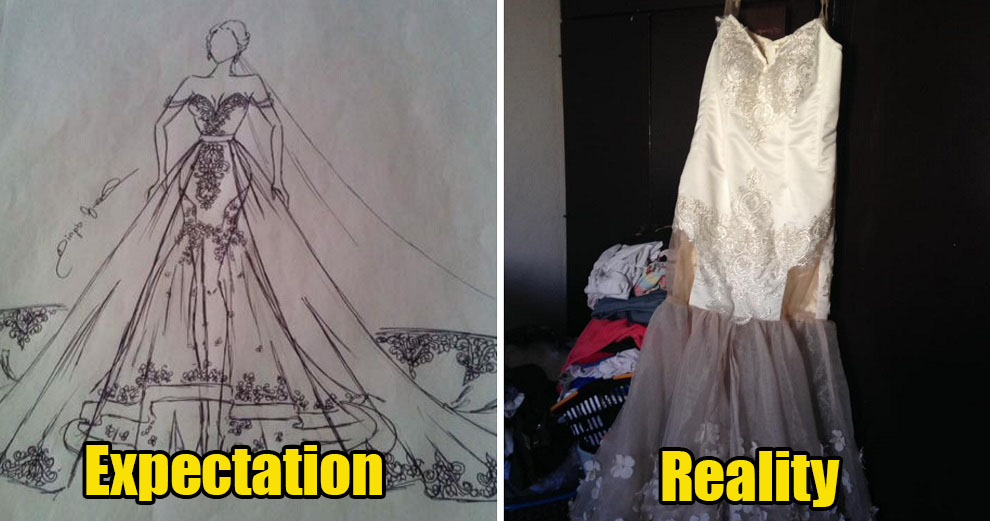 Woman Disappointed After Receiving Horribly Designed Gown The Day Before Her Wedding - WORLD OF BUZZ 13