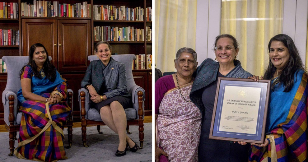 Indira Gandhi Gets Women of Courage Recognition from US Embassy, Dedicates it to M'sian Single Parents - WORLD OF BUZZ 3