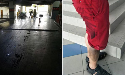 Motorists Skid Across Shopping Mall Car Park Stained With Grease in Johor Bahru - WORLD OF BUZZ