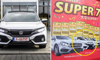 M'sian Man Listens to Wife and Bought 'Super 7' Tickets, Ends Up Winning a Honda Civic - WORLD OF BUZZ