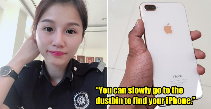 M'sian Policewoman Epically Trolls Rude Owner Who Accused Her of Stealing His iPhone - WORLD OF BUZZ