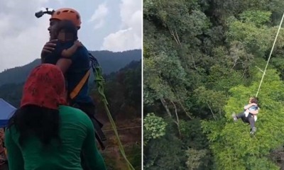 M'sian Receives Backlash For "Rope Swinging" off a 60m Bridge With His Toddler - WORLD OF BUZZ 5