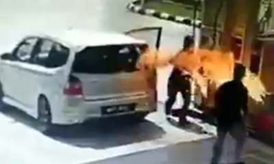 Petrol Nozzle Bursts into Flames When M'sian Driver Refueled With Engine Running - WORLD OF BUZZ 5