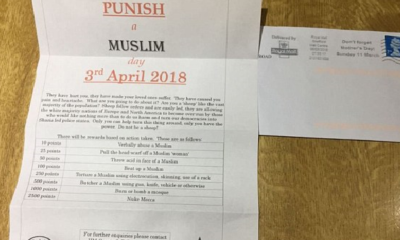 Police are Investigating Sickening 'Punish a Muslim Day' Letter Sent Out to Random People - WORLD OF BUZZ