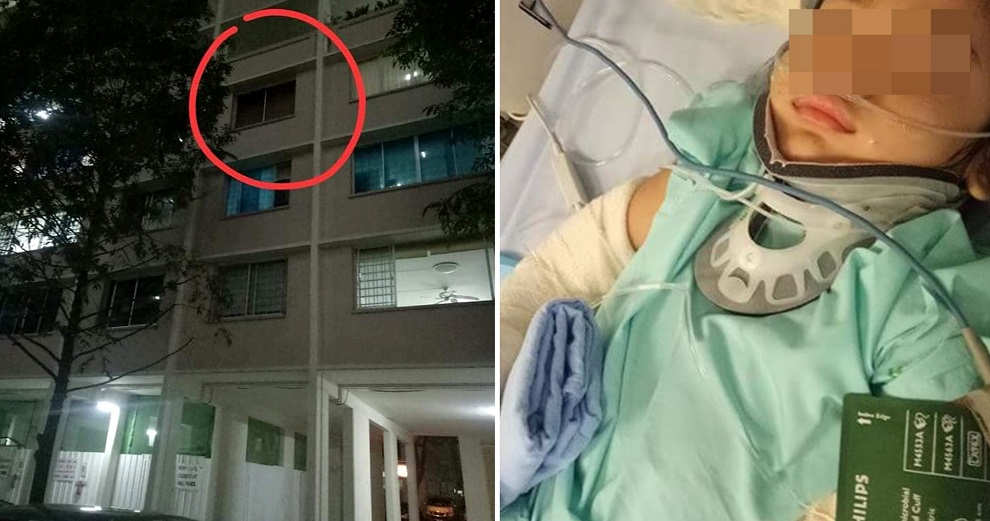 4yo Hospitalised in Malaysia After Miraculously Surviving Fall From 4-Storey Flat - WORLD OF BUZZ 4