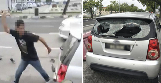Biker High on Drugs Smashes Up Pregnant Driver's Car After Minor Collision - WORLD OF BUZZ