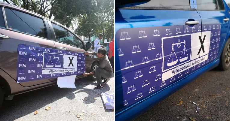 BN is Paying Drivers RM300 to Plaster Their Cars with Propaganda Stickers - WORLD OF BUZZ 6