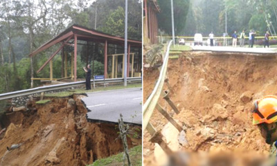 Massive Landslide Just Happened at an Institute En-Route to Genting Highlands This Morning - WORLD OF BUZZ 1