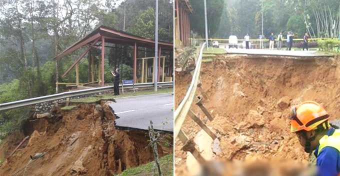 Massive Landslide Just Happened at an Institute En-Route to Genting Highlands This Morning - WORLD OF BUZZ 1