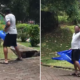 Police are Searching for 'Angry' Man Who Removed BN Flags in TTDI - WORLD OF BUZZ 3