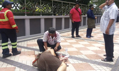 Taiwanese Tourist Unconscious After Falling Victim to Snatch Theft near Masjid Negara - WORLD OF BUZZ