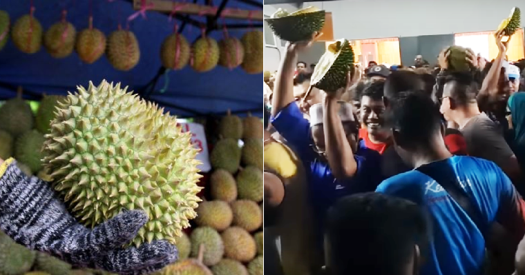 Durian Orchard Owner Gives Away Nearly 1k Durians to Celebrate Pakatan Harapan’s Win - WORLD OF BUZZ 5
