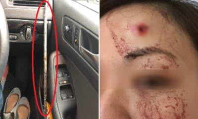 M'sian Lady Gets Injured by 3-Foot Long Iron Rod which Pierced Her Car on NKVE - WORLD OF BUZZ 2