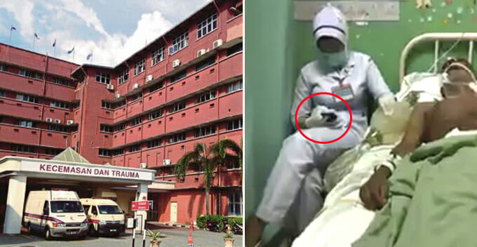 Nurse Goes Viral for Playing with Phone While Giving Breathing Assistance to Patient - WORLD OF BUZZ