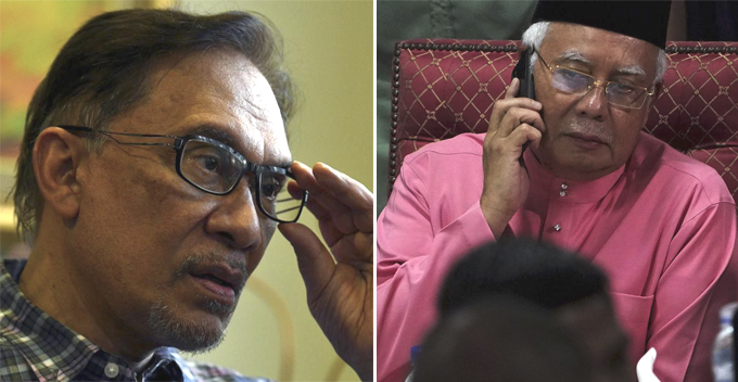 "Shattered" Najib Actually Called Anwar Twice the Night He Lost the GE Asking for Advice - WORLD OF BUZZ
