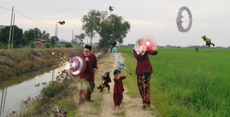Check Out This Family's Blockbuster-Themed Raya Photos That Have Gone Viral! - WORLD OF BUZZ