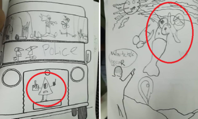 Doodles In An 8-year-old Girls Book Revealed The Scary Truth - WORLD OF BUZZ 1