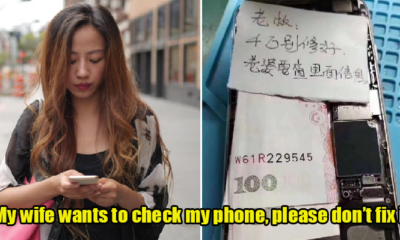Man Bribes Phone Shop Staff NOT to Fix Device As Wife Wants to Check His Messages - WORLD OF BUZZ