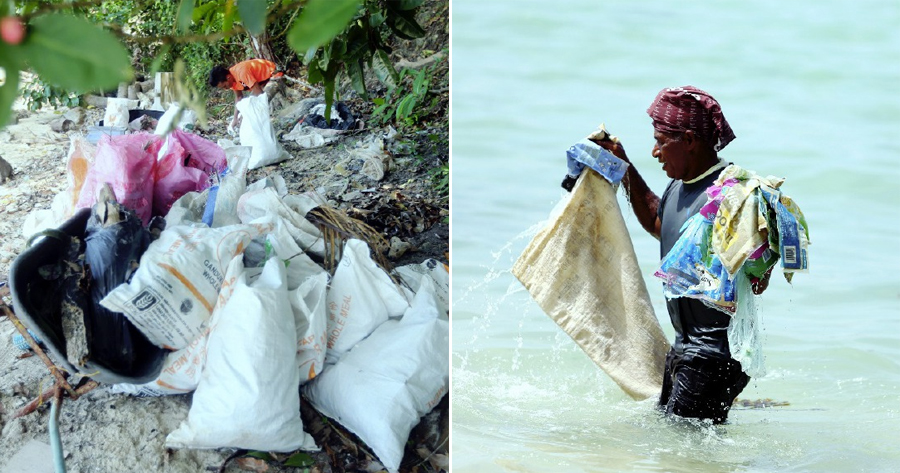 Refrigerators, TV Sets & Car Bumpers Found Among Loads of Sea Garbage at Sabah Resorts - WORLD OF BUZZ