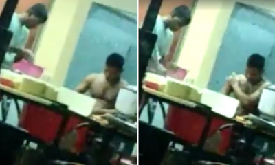 Staff at Klang Mamak Spotted Preparing Roti Canai Half-Naked and Scratching Himself - WORLD OF BUZZ 3