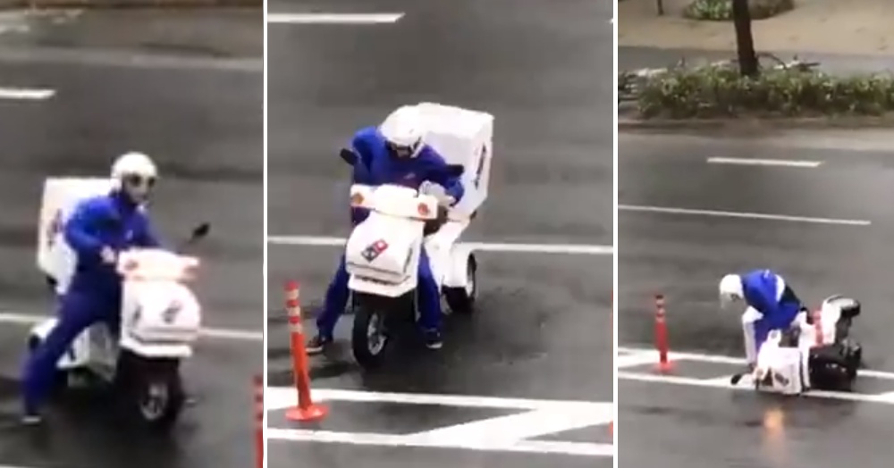 Abang Delivery Man Vs Japan's Typhoon Jebi - WORLD OF BUZZ 2