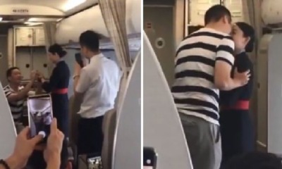 Flight Attendant Gets Fired After Accepting BF's Romantic In-Flight Proposal - WORLD OF BUZZ 3