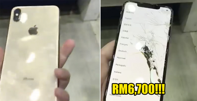 Man Buys The First iPhone XS Max in Taiwan Before Official Launch, Accidentally Dropped It - WORLD OF BUZZ