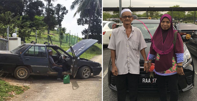 M'sian Father's Old Saga Keeps Breaking Down, 9 Siblings Chip In to Buy Him a New Car - WORLD OF BUZZ