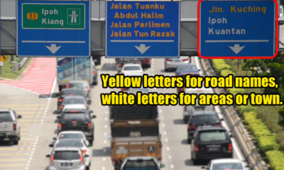 M'sian Road Signs Have Different Colours, Numbers, and Letters on Them, Here's the Reason Why - WORLD OF BUZZ