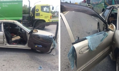 Road Bully Uses Parang to Break M'sian Woman's Car Window After She Honked Him - WORLD OF BUZZ 5