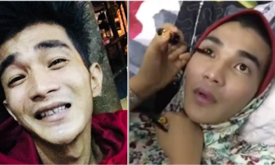 Watch: Man Faced His Fear Of Mascara By Volunteering As Wife's Make Up Subject - WORLD OF BUZZ 1