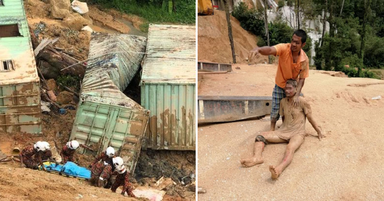 3 Foreign Workers Living in Containers Die in Penang Landslide, 12 Still Missing - WORLD OF BUZZ 2