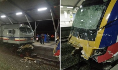 KTM Experiencing Delays After Crashing With Cargo Train at Tanjung Malim Station - WORLD OF BUZZ