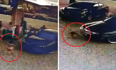 Watch: Heart-Stopping Moment Car Rams and Drags 2yo Girl at Klang Petrol Station - WORLD OF BUZZ 3