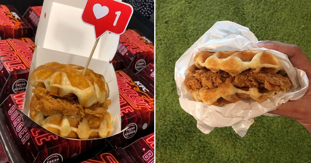 WOB Tries: KFC's Brand New Zinger Waffle Burger - WORLD OF BUZZ 5