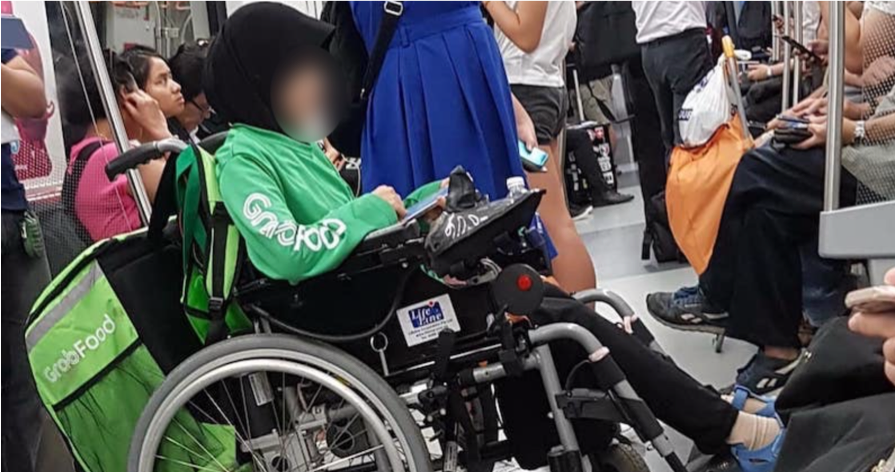 Netizens Praise Wheelchair-bound Food Delivery Woman For Her Determination In Doing Her Work - WORLD OF BUZZ