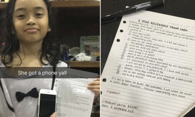Cute 10-Year-Old Girl Signs Contract With Family To Get iPhone, Here's The Terms And Conditions - WORLD OF BUZZ 4