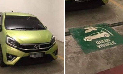 Man Shames Green Axia Driver for Parking at "Green Vehicle" Spot, Turnsc Out It's Actually Eco-Friendly - WORLD OF BUZZ
