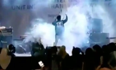 Tsunami Wave Crashes Onto Indonesian Band Seventeen Performing at a Concert - WORLD OF BUZZ