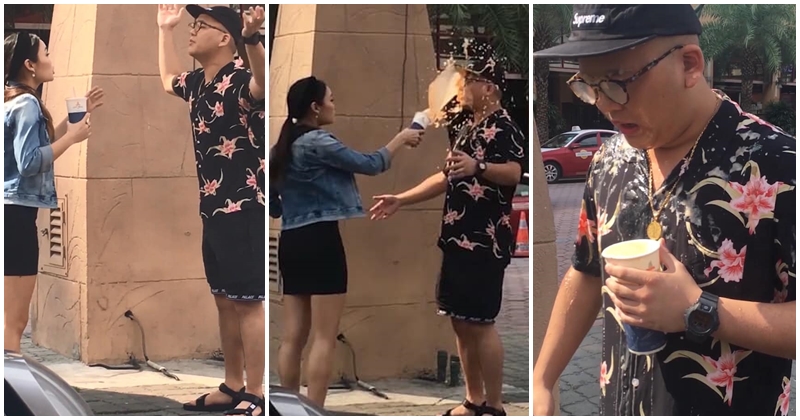 Video: Man Gets Caught Looking At 'Papayas', Gets Splashed With Milk As A Result - WORLD OF BUZZ 4