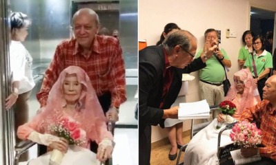 76yo Stage Four Cancer Patient Fulfils Last Wish of Marrying 80yo Beau at Sarawak Hospital - WORLD OF BUZZ