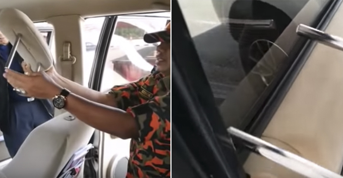 Fire Department Director Demonstrates How To Break Car Window In Sinking Car - WORLD OF BUZZ