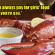 Girl Orders Lobster And Wine Wot - WORLD OF BUZZ
