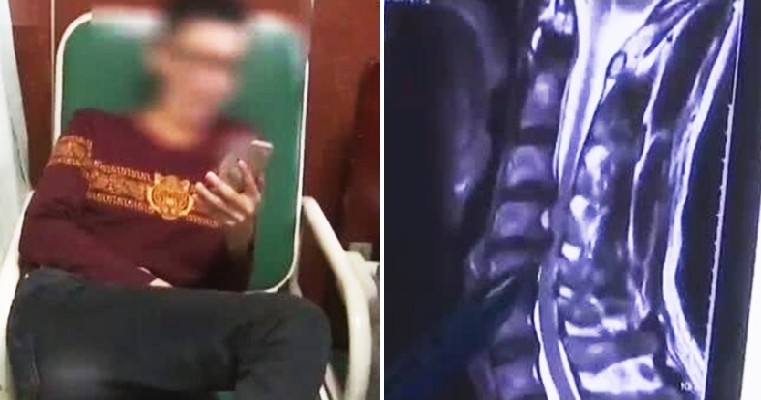 Man Always Lies On Sofa to Play Phone, Damages Spinal Cord And Almost Paralysed - WORLD OF BUZZ 3