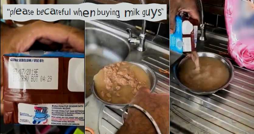 Netizen Shares Video Of Alleged Spoilt Out-Of-The-Box Milk, Triggers Outburst For Foul Play - WORLD OF BUZZ 3