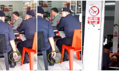 Netizens Triggered At Video Of Cops Puffing Away At Eateries, Despite Smoking Ban - WORLD OF BUZZ 5