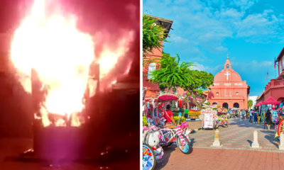 Parking Booth In Klebang, Melaka Burned Down Allegedly Due to Anger Over New Fee System - WORLD OF BUZZ